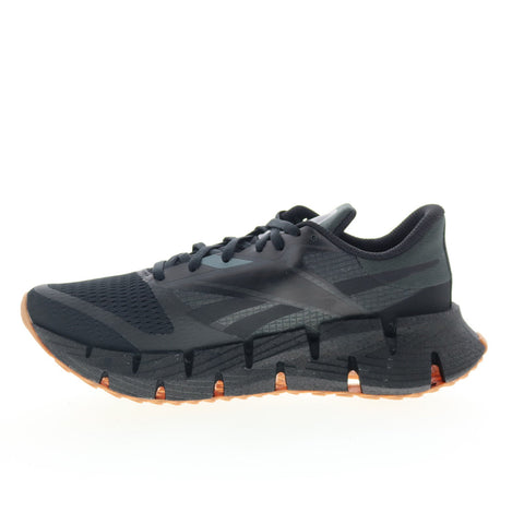 Reebok Floatzig 1 Mens Black Canvas Lace Up Athletic Running Shoes