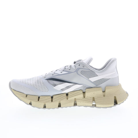 Reebok Floatzig 1 Mens Gray Canvas Lace Up Athletic Running Shoes