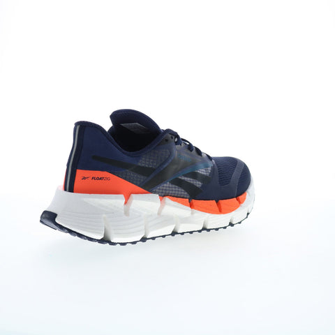 Reebok Floatzig 1 Mens Blue Canvas Lace Up Athletic Running Shoes