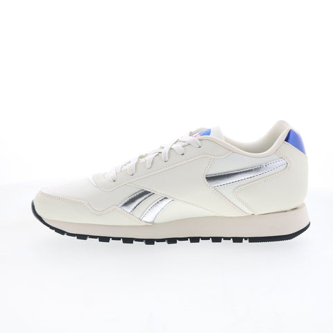 Reebok Glide Nasa Mens Beige Leather Lace Up Lifestyle Sneakers Shoes