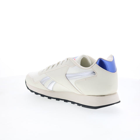 Reebok Glide Nasa Mens Beige Leather Lace Up Lifestyle Sneakers Shoes