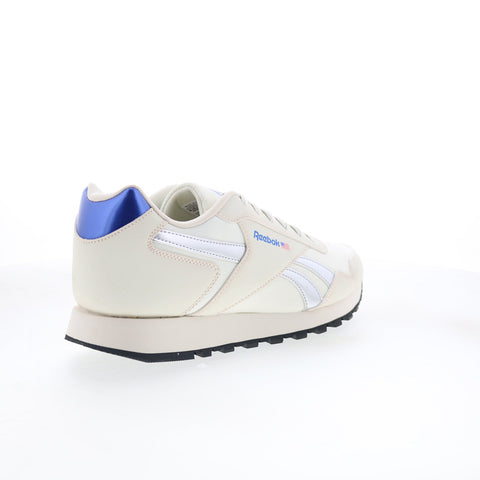 Reebok Glide Nasa Mens Beige Leather Lace Up Lifestyle Sneakers Shoes