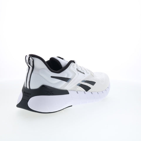 Reebok Nano Gym Mens White Mesh Lace Up Cross Training Athletic Shoes