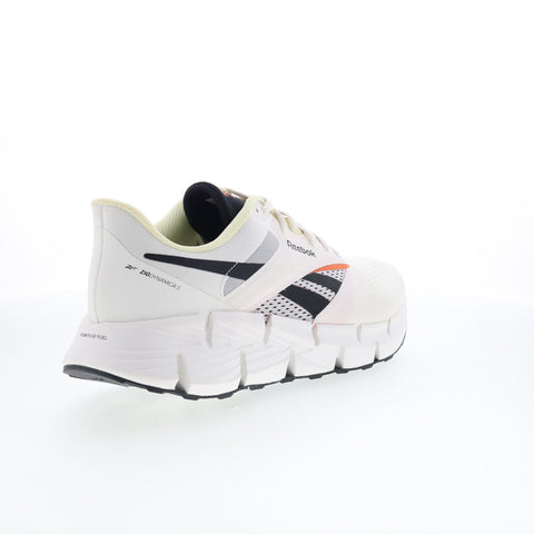 Reebok Zig Dynamica 5 Mens White Canvas Lace Up Athletic Running Shoes