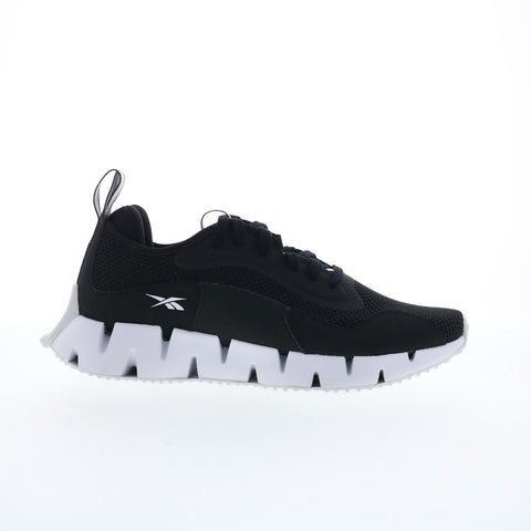 Reebok Zig Dynamica CL Womens Black Canvas Lace Up Lifestyle Sneakers Shoes