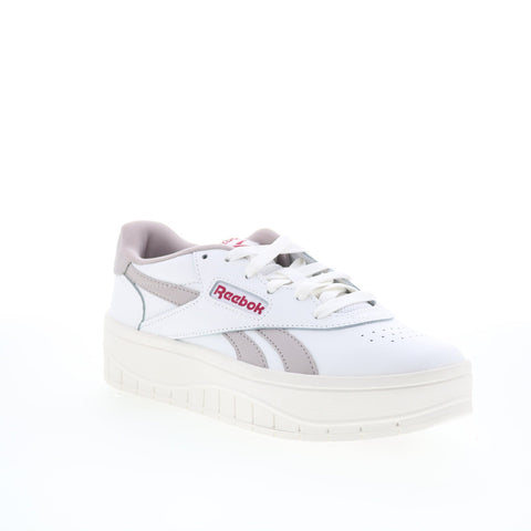 Reebok Court Advance Surge Womens White Leather Lifestyle Sneakers Shoes