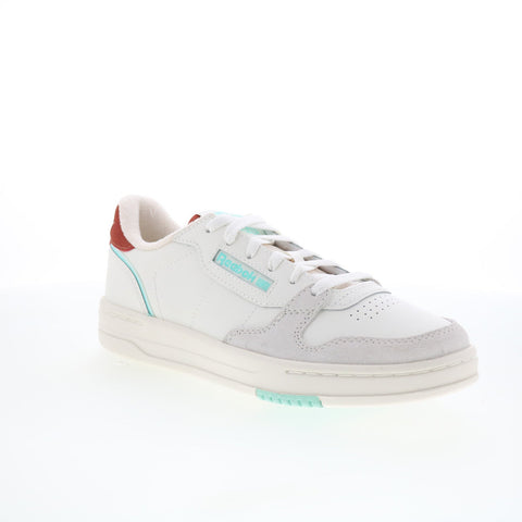 Reebok Phase Court Mens White Leather Lace Up Lifestyle Sneakers Shoes