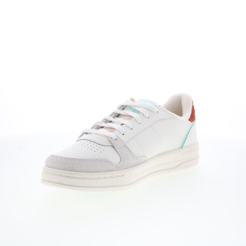 Reebok Phase Court Mens White Leather Lace Up Lifestyle Sneakers Shoes