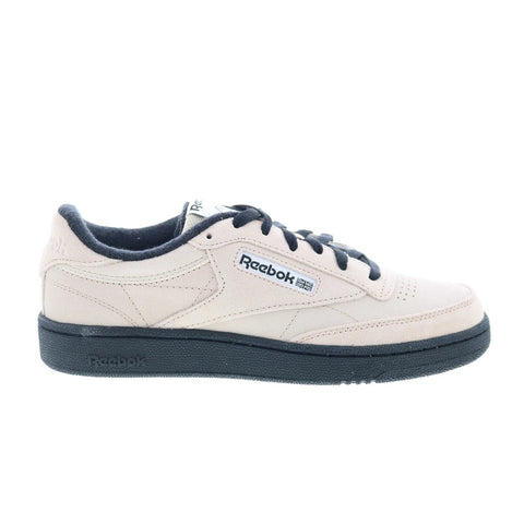 Reebok Club C 85 Mens Beige Suede Lace Up Lifestyle Sneakers Shoes