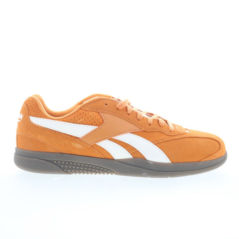 Reebok Hammer Street Mens Orange Suede Lace Up Lifestyle Sneakers Shoes