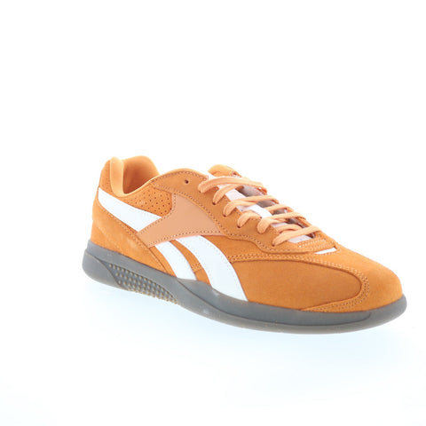 Reebok Hammer Street Mens Orange Suede Lace Up Lifestyle Sneakers Shoes