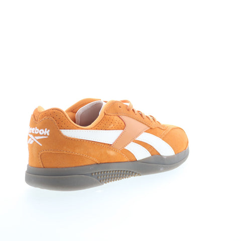 Reebok Hammer Street Mens Orange Suede Lace Up Lifestyle Sneakers Shoes