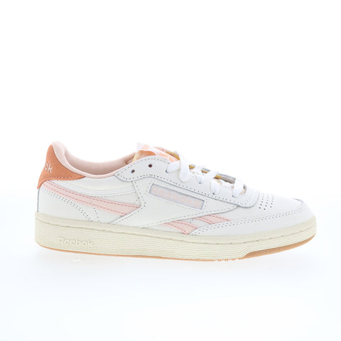 Reebok Club C Revenge Vintage Womens White Leather Lifestyle Sneakers Shoes