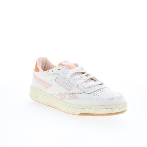 Reebok Club C Revenge Vintage Womens White Leather Lifestyle Sneakers Shoes