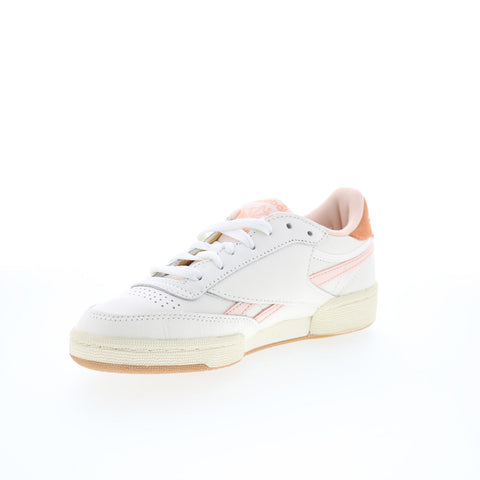 Reebok Club C Revenge Vintage Womens White Leather Lifestyle Sneakers Shoes