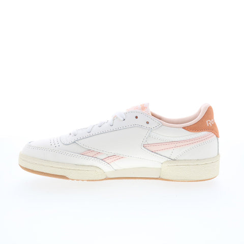 Reebok Club C Revenge Vintage Womens White Leather Lifestyle Sneakers Shoes