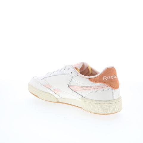 Reebok Club C Revenge Vintage Womens White Leather Lifestyle Sneakers Shoes