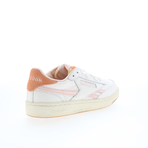 Reebok Club C Revenge Vintage Womens White Leather Lifestyle Sneakers Shoes