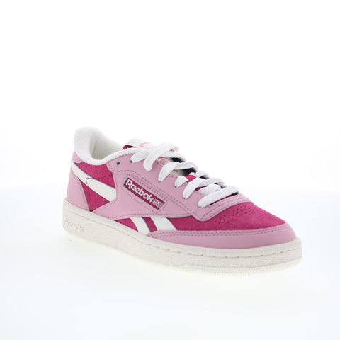 Reebok Club C Revenge II Womens Pink Leather Lifestyle Sneakers Shoes