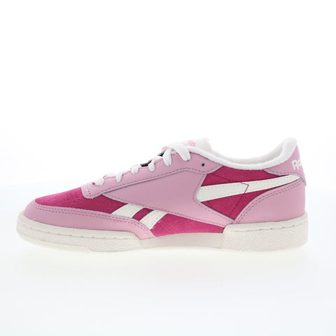 Reebok Club C Revenge II Womens Pink Leather Lifestyle Sneakers Shoes