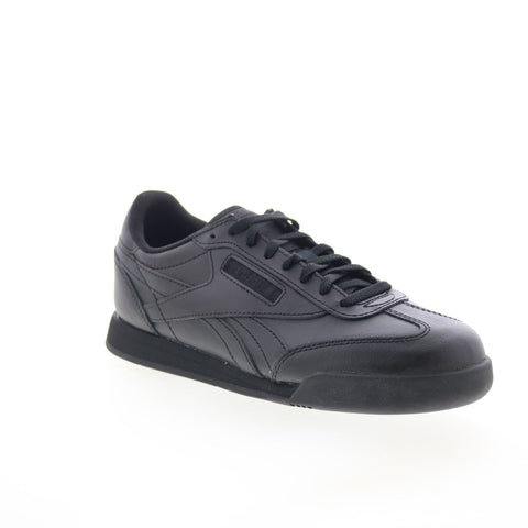 Reebok Campio XT Mens Black Leather Lace Up Lifestyle Sneakers Shoes