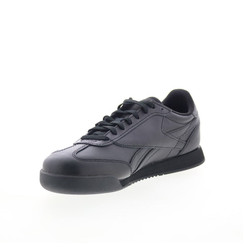 Reebok Campio XT Mens Black Leather Lace Up Lifestyle Sneakers Shoes