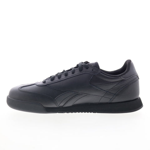Reebok Campio XT Mens Black Leather Lace Up Lifestyle Sneakers Shoes