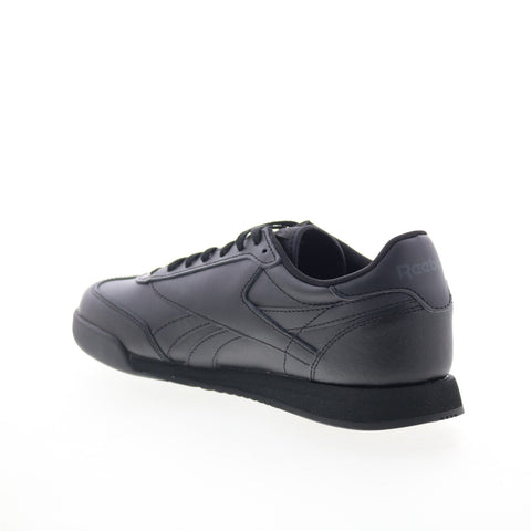 Reebok Campio XT Mens Black Leather Lace Up Lifestyle Sneakers Shoes