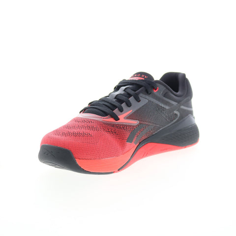 Reebok Nano X5 Mens Red Mesh Lace Up Athletic Cross Training Shoes 