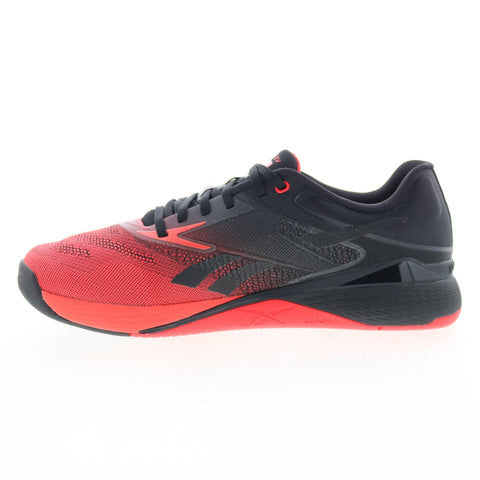 Reebok Nano X5 Mens Red Mesh Lace Up Athletic Cross Training Shoes 