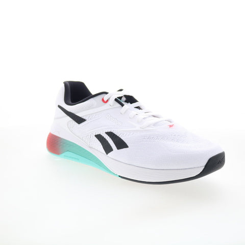 Reebok Nano X5 Mens White Mesh Lace Up Athletic Cross Training Shoes