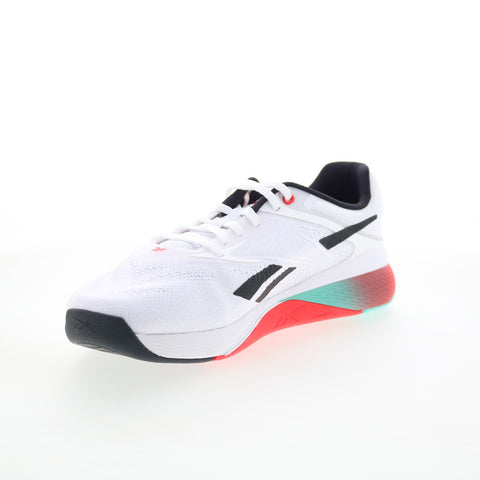 Reebok Nano X5 Mens White Mesh Lace Up Athletic Cross Training Shoes