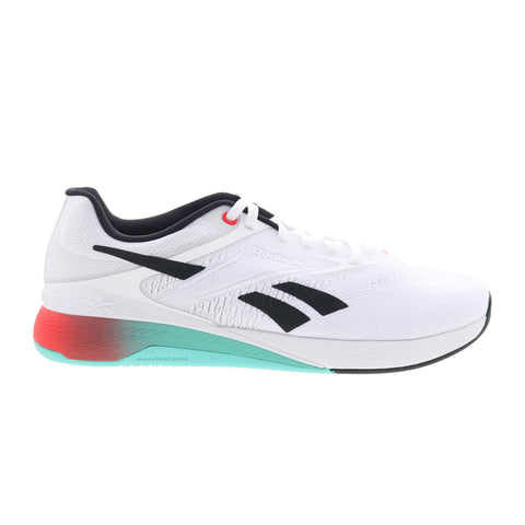 Reebok Nano X5 Mens White Mesh Lace Up Athletic Cross Training Shoes