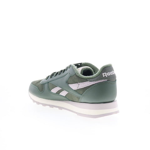 Reebok Classic Leather 100209517 Mens Green Suede Lifestyle Sneakers Shoes