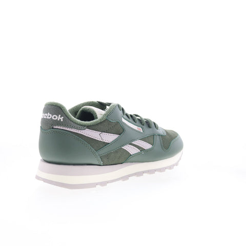 Reebok Classic Leather 100209517 Mens Green Suede Lifestyle Sneakers Shoes