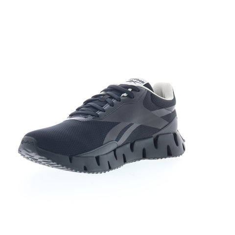 Reebok Zig Dynamica STR Mens Black Mesh Lace Up Lifestyle Sneakers Shoes