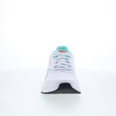 Reebok Zig Dynamica STR Womens White Canvas Lace Up Athletic Running Shoes