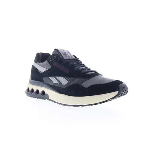 Reebok ERS World Mens Black Suede Lace Up Lifestyle Sneakers Shoes