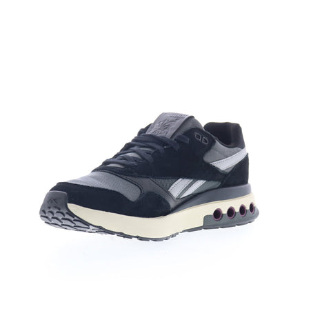 Reebok ERS World Mens Black Suede Lace Up Lifestyle Sneakers Shoes