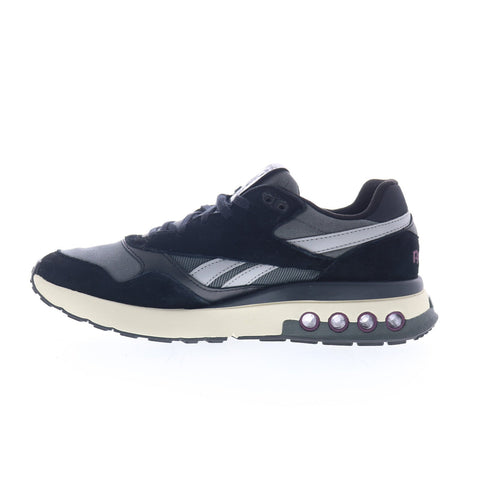 Reebok ERS World Mens Black Suede Lace Up Lifestyle Sneakers Shoes