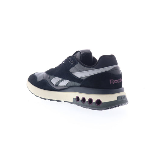 Reebok ERS World Mens Black Suede Lace Up Lifestyle Sneakers Shoes