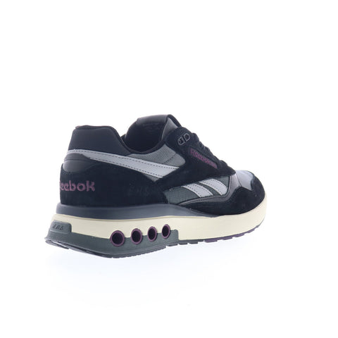Reebok ERS World Mens Black Suede Lace Up Lifestyle Sneakers Shoes