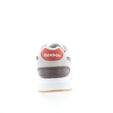 Reebok Gl1100 Mens Beige Leather Lace Up Lifestyle Sneakers Shoes