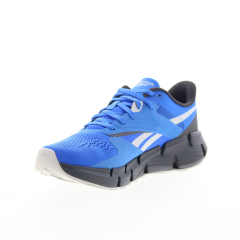 Reebok Zig Dynamica 5 Mens Blue Mesh Lace Up Lifestyle Sneakers Shoes