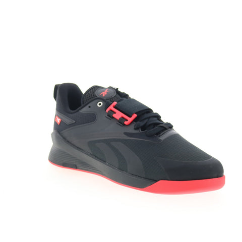 Reebok Lifter PR III Mens Black Mesh Lace Up Weightlifting Athletic Shoes