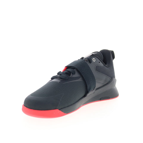 Reebok Lifter PR III Mens Black Mesh Lace Up Weightlifting Athletic Shoes