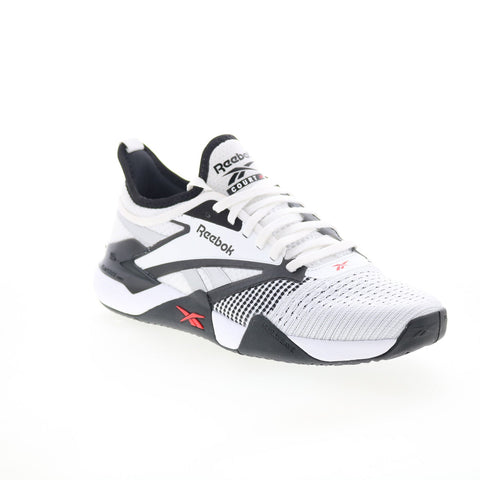 Reebok Nano Court Mens White Mesh Lace Up Athletic Tennis Shoes