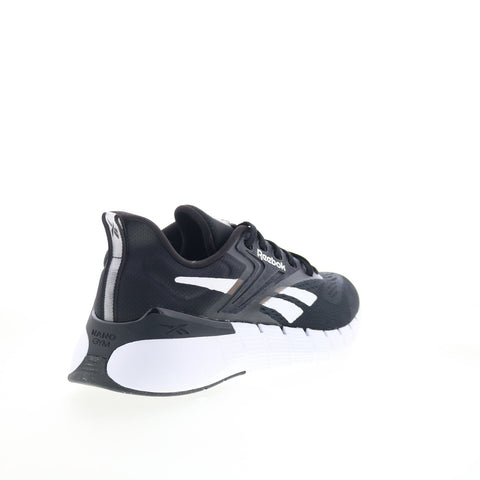 Reebok Nano Gym Mens Black Mesh Lace Up Athletic Cross Training Shoes