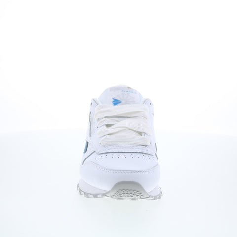 Reebok Classic Leather Womens White Leather Lifestyle Sneakers Shoes