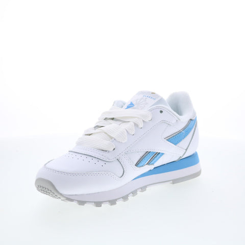 Reebok Classic Leather Womens White Leather Lifestyle Sneakers Shoes